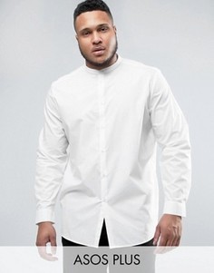 Белая рубашка классического кроя на пуговицах ASOS PLUS - Белый