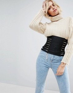 Пояс-корсет с ремешками ASOS Tammy Waspie - Черный