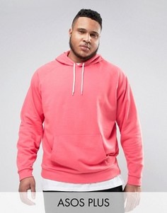 Розовое oversize-худи ASOS PLUS - Розовый