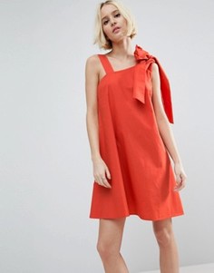 Сарафан с бантом и завязками ASOS - Красный