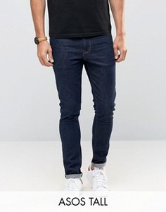 Супероблегающие джинсы цвета индиго ASOS TALL - Синий