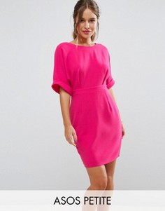 Тканое платье мини с V-образным вырезом сзади ASOS PETITE - Розовый