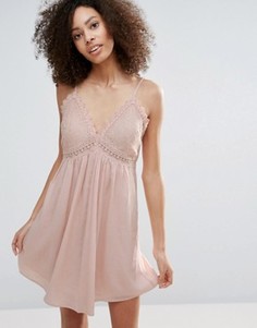 Платье с кружевными вставками Vero Moda - Розовый