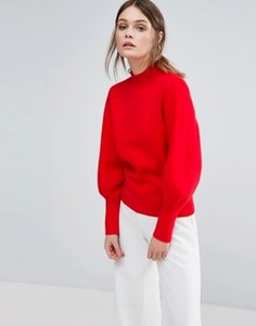 Вязаный oversize-джемпер Selected - Красный