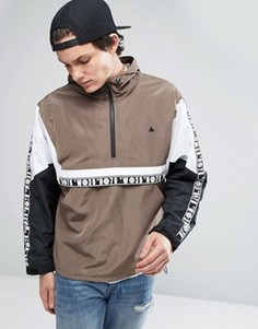 Спортивная куртка расцветки колор блок ASOS - Коричневый