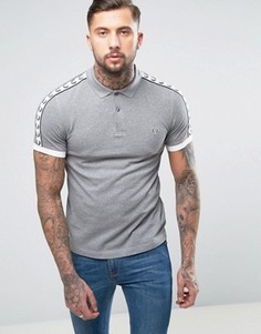 Серая меланжевая футболка-поло слим Fred Perry Sports Authentic - Серый