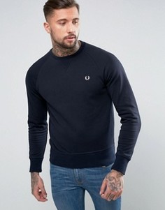 Темно-синий хлопковый джемпер Fred Perry - Темно-синий