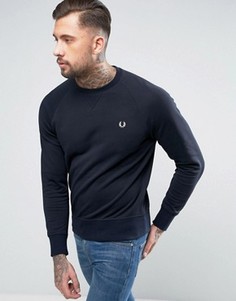 Темно-синий свитшот с круглым вырезом Fred Perry - Темно-синий