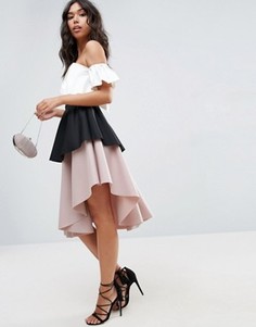 Юбка для выпускного контрастной расцветки ASOS - Мульти