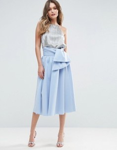 Юбка для выпускного с поясом ASOS - Синий