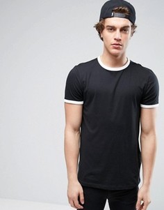 Черная футболка New Look Ringer - Черный