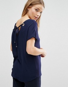 Футболка с завязкой на спине New Look - Синий