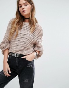 Джемпер крупной вязки Pull&amp;Bear - Розовый Pull&Bear