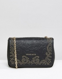 Сумка на плечо с заклепками Versace Jeans - Черный