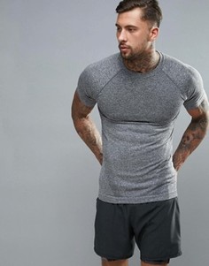 Серая бесшовная спортивная футболка New Look - Серый