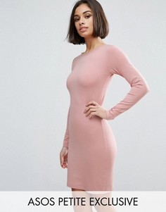 Облегающее платье мини с длинными рукавами ASOS PETITE - Розовый