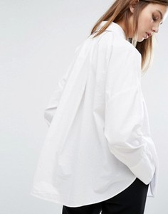 Рубашка с широкими складками на спине Weekday - Белый
