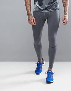 Серые компрессионные леггинсы Nike Training Hyperwarm 802002-021 - Серый