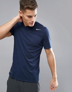 Темно-синяя футболка Nike Training Dry 2.0 706625-451 - Черный