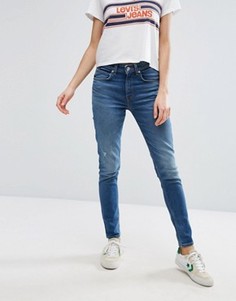 Джинсы скинни с завышенной талией и рваной отделкой Levis Orange Tab 721 Vintage - Синий