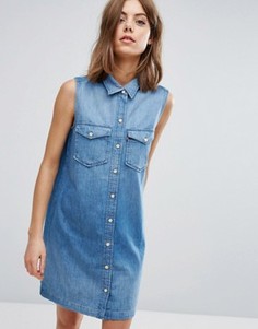Джинсовое платье в стиле вестерн 70-х Levis Orange Tab - Синий