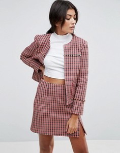 Укороченная куртка в клетку ASOS - Мульти