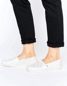 Эспадрильи с перламутровым эффектом TOMS - Серебряный