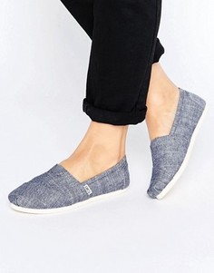 Синие эспадрильи из шамбре TOMS - Синий