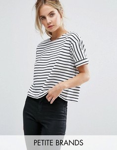 Футболка в широкую полоску New Look Petite - Синий