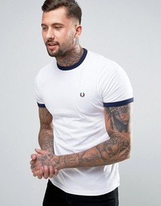 Белая футболка Fred Perry Ringer - Белый
