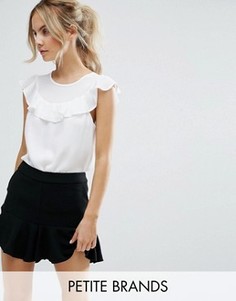 Топ без рукавов с вышивкой New Look Petite - Кремовый