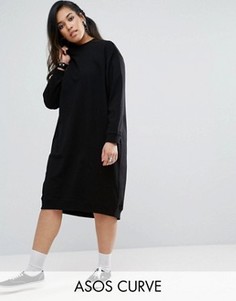 Трикотажное платье ASOS CURVE - Черный