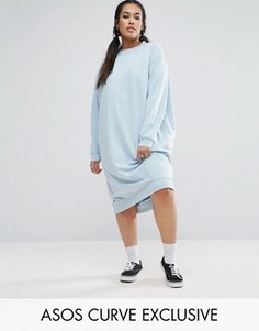 Трикотажное платье ASOS CURVE - Синий
