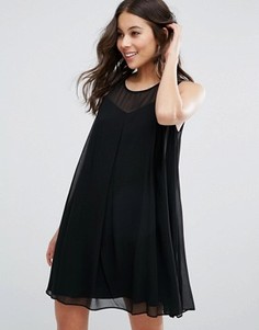 Цельнокройное платье с лифом сердечком BCBG - Черный