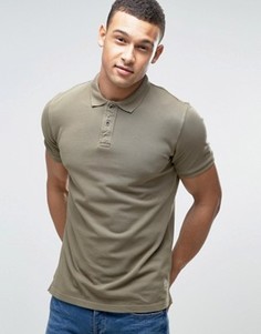 Узкое поло Jack &amp; Jones Vintage - Зеленый