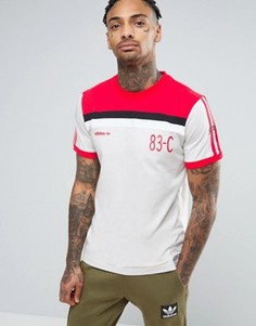 Белая футболка в винтажном стиле adidas Originals 83-C BK5309 - Красный
