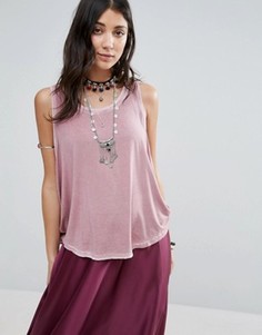 Майка Free People Little Rock - Розовый