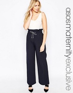 Широкие брюки для беременных ASOS Maternity - Темно-синий