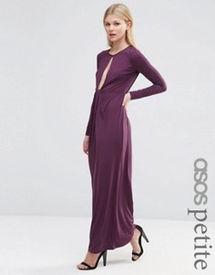 Платье макси с глубоким вырезом ASOS PETITE - Красный