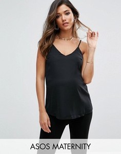 Трикотажный топ для беременных ASOS Maternity - Черный