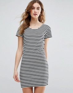 Платье-футболка в полоску Vila - Черный