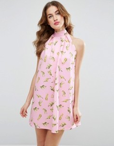 Платье-трапеция мини ASOS - Розовый