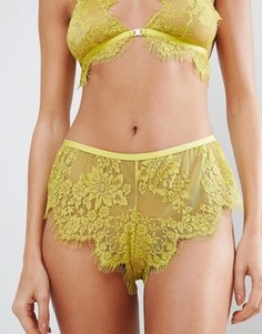 Кружевные трусики‑шорты ASOS Serina - Зеленый