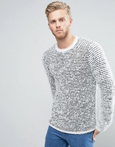 Трикотажный джемпер с контрастной текстурой ASOS - Серый