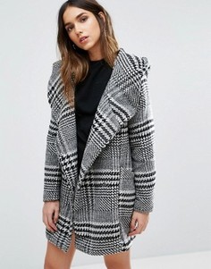 Клетчатая куртка с ремнем Vero Moda - Белый