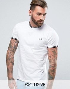 Футболка с двойным кантом Fred Perry - Белый