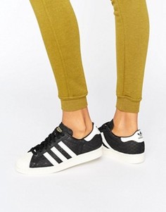 Черные кроссовки с тисненым змеиным узором adidas Originals - Черный