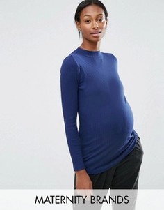 Топ для беременных с высоким воротом New Look Maternity - Синий