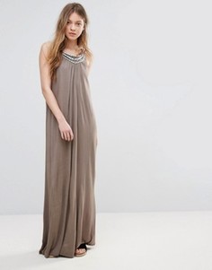Платье макси с отделкой Vero Moda - Коричневый