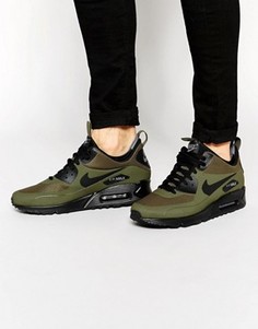 Зимние кроссовки средней высоты Nike Air Max 90 806808-300 - Черный